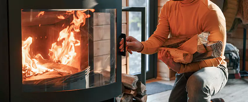 Residential Fireplace Ceramic Glass Installation in Crystal Lake, AB