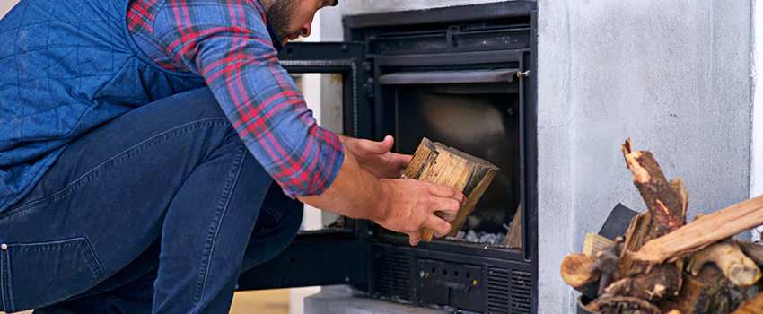 Old Broken Fireplace Repair And Replacement in Crystal Lake, AB