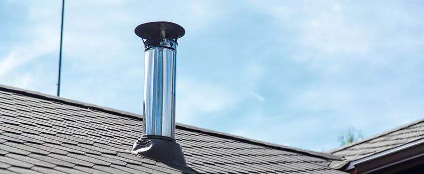 Outdoor Metal Chimney Installation in Royal Oaks, Alberta